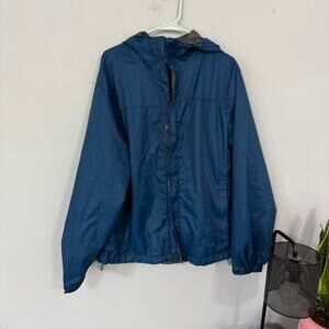 NordicTrack Lightweight Men's Full Zip Jacket Size Large Blue & Gray 100% Nylon